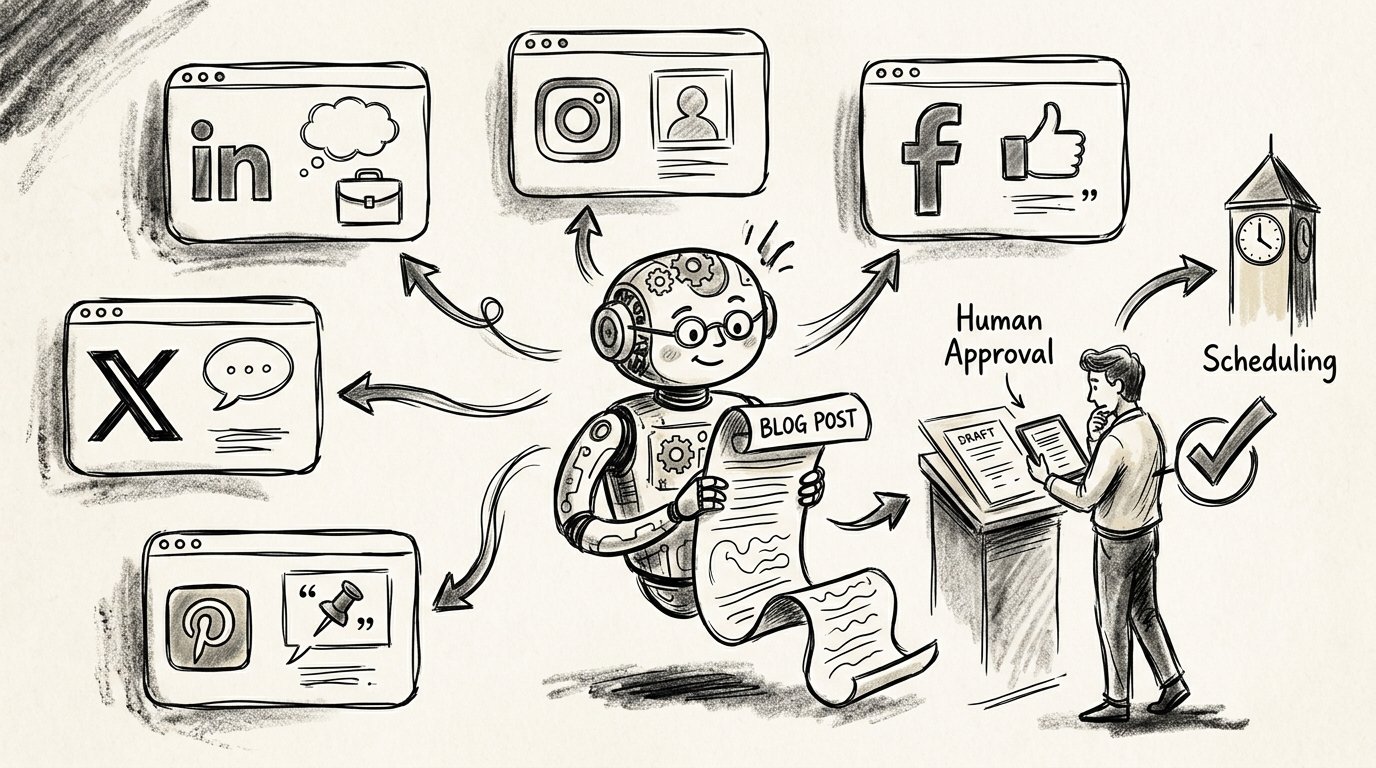 From Blog Post to LinkedIn, Instagram, and X: How AI Agents Repurpose Content Across Channels